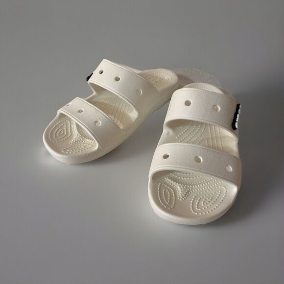 Crocs Iconic Comfort Women’s White Slide On Sandal Size 9 - Picture 8 of 8